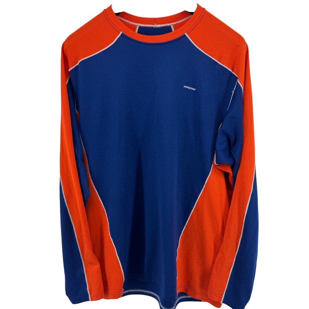 Patagonia Capilene 3 Midweight Base Layer Mens XL Blue Orange Polartec 44421